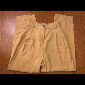 H&M Mustard Yellow High-waisted Slacks